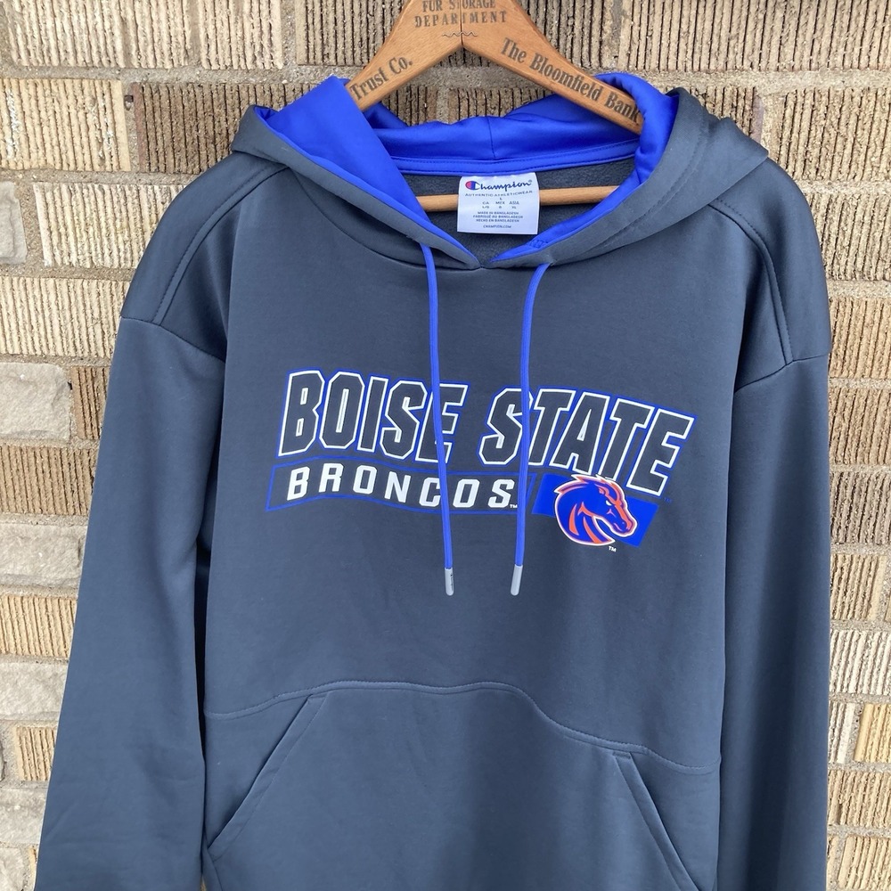 Boise‎ State Broncos Men's Large Champion Hoodie Sweatshirt Pullover Gray